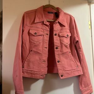 Distressed vintage coral jacket